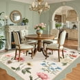 thumbnail image 2 of FairOnly 3'x5'Modern Farmhouse Flower Washable Area Rug Pastoral Non Slip Ultra Thin Rug for Living Room Kitchen & High-Traffic Areas,Camel, 2 of 7