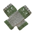 thumbnail image 1 of Guantes sin dedos con mangas para muñeca y orificio para pulgar, ideales para clima frío para mujeres y niñas. verde, 1 of 8