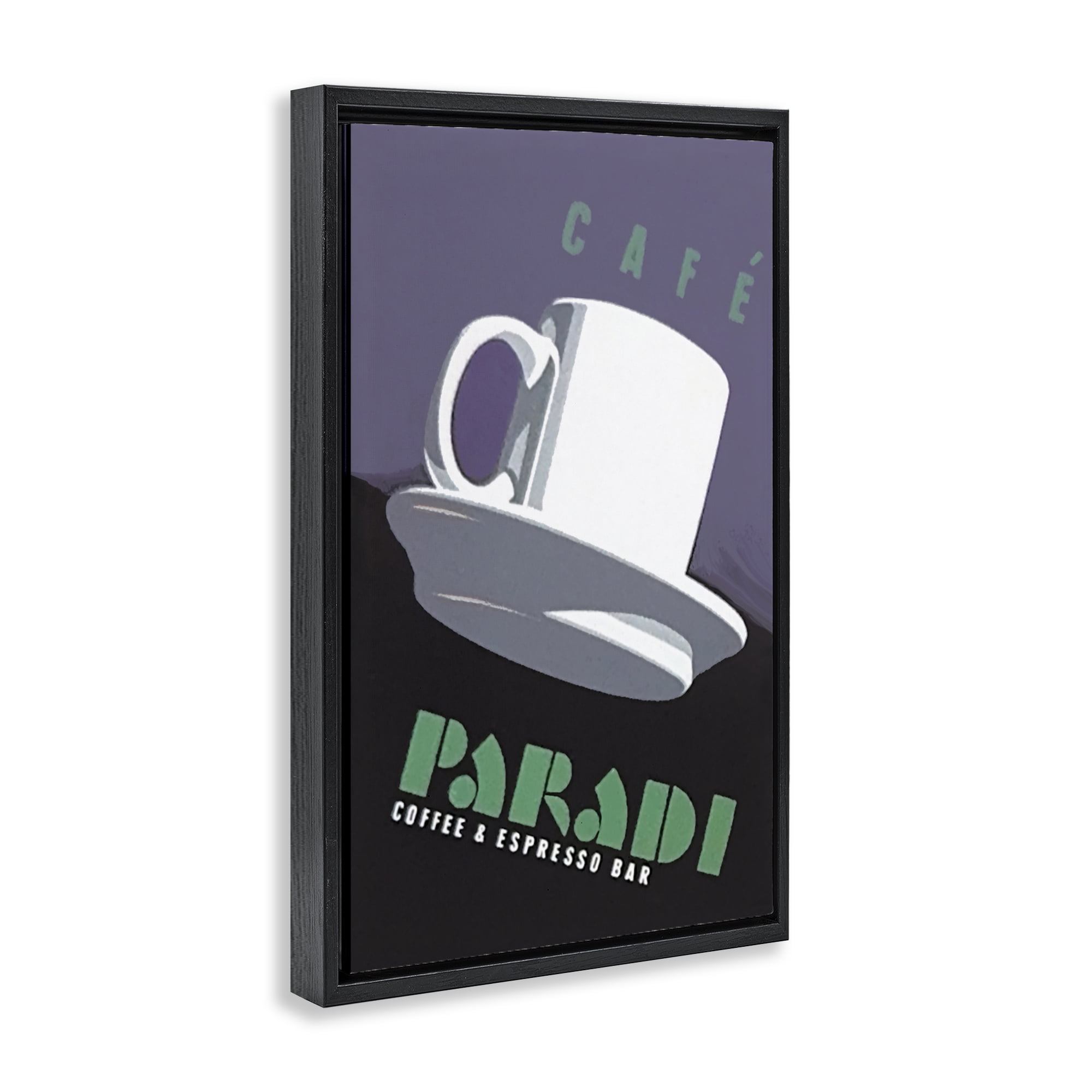 Stupell Industries Paradi Coffee & Espresso Black Framed Floater Canvas Wall Art, design by Jadei Graphics