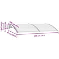 thumbnail image 3 of vidaXL 1 Piece Outdoor Door Canopy 78.7"x39.4" Gray ABS Brackets & Transparent Polycarbonate Cover, 3 of 9