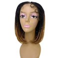 thumbnail image 2 of LUXLUXE Tiara Straight Braided Wig, 12-Inch, 4x4 Hand-Tied Lace Braid, 20+ Natural, Dip-Dyed & Blended Colors, 2 of 7