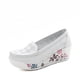 thumbnail image 4 of zapatos de plataforma de cuero para mujer, sandalias con cuña, zapatos informales para mujer, zapatos para madre, chanclas para mujer, zapatillas caladas de verano, 4 of 5