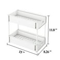 thumbnail image 5 of O’Force 2 Tiers Under Sink Organizer Storage Rack Under Counter Storage Cabinet Multi-purpose Sliding Basket Storage Rack for Bathroom Kitchen, White, 5 of 5