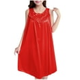 thumbnail image 1 of DPTALR Women's Round Neck Solid Color Loose And Comfortable Plus Size Home Skirt, 1 of 2
