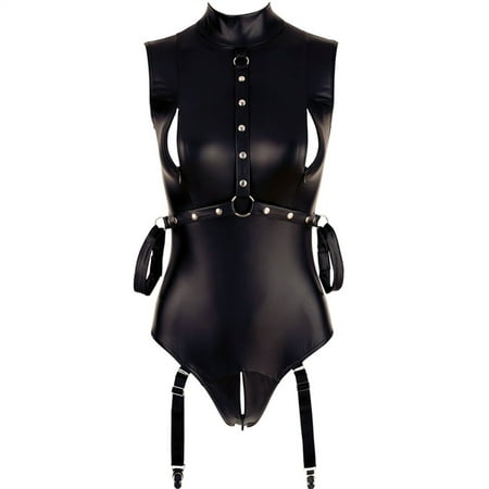 Lingerie For Women Plus Size Leather Underwear Tights Suspender Bodysuit For Women Tummy Control