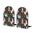 thumbnail image 2 of Picia Rabbit Is Eating Carrots Pattern Wood Bookends for Shelves,Non-slip Bookends, Heavy Duty Wooden Bookend Support,1 Pair, 2 of 8