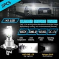 thumbnail image 1 of 6 faros LED H7 de 6000 K, superblancos, 110 W, 8000 LM, kit de luces antiniebla, bombillas, luz de cruce, 1 of 5