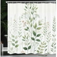 thumbnail image 3 of Ambesonne Green Shower Curtain, Urban Jungle Leaves Dreamy, 69"Wx70"L, Multicolor White, 3 of 4