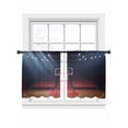 thumbnail image 2 of Sheer Curtains 54 Inches Long, Basketball Court Light Filtering Window Curtains for Living Room/Bedroom, Indoor Sports Field Scene Modern Rod Pocket Voile Sheer Curtain Drapes, 52"W x 54"L, 2 Panels, 2 of 8