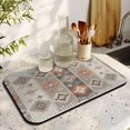 thumbnail image 3 of 2 Pack Washable Rubber Bohemian Vintage Floral Dish Drying Mats for Kitchen Counter Home Large Coffee Bar Pad Accessories and Decor for Utensils Stemware (2pcs 19.5''x12''), 3 of 6