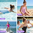 thumbnail image 5 of Girls One-Piece Cut Out Design Swimsuit with Cover Up Skirt Adjustable Straps Swimwear Solid Color Bathing Suit for Girls 13-14 Years, 5 of 9
