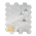 thumbnail image 1 of Etiquetas de la pared del espejo,36 Piezas Acrílico Espejo Hexágono Pegatinas de Pared Decorativas Plata Meterk Etiquetas de la pared del espejo, 1 of 5