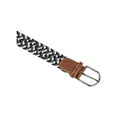thumbnail image 5 of INSPIRE CHIC Unisex Canvas Elastic Fabric Woven Stretch Braided Belts Black Gray Total Length: 41 3/8 inches, 5 of 6