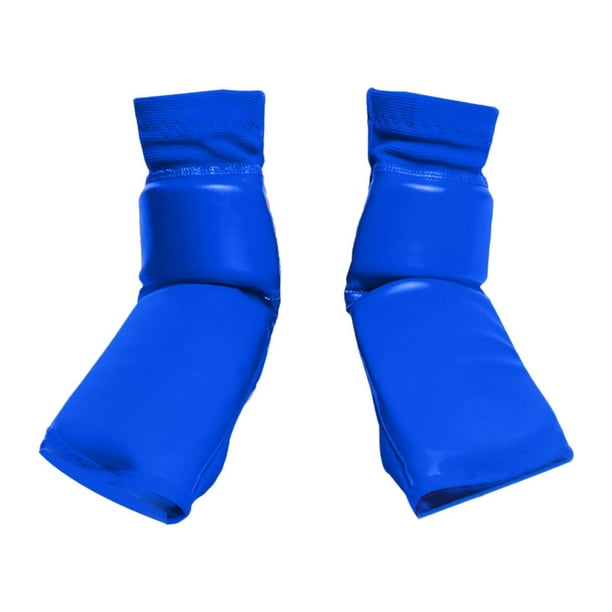 Protector de pie para boxeo, equipo para pies de Taekwondo para hombres, mujeres y niños, almohadillas para tobillo, Protector de pies para bolsa de Azul