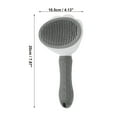 thumbnail image 4 of Unique Bargains 1 Pc Durable Flower Shape Pet Grooming Brush for Pet 7.87"x4.13"x1.97" Gray, 4 of 6