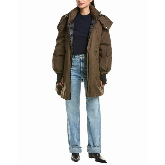 Herno womens Down Coat, 44, Brown