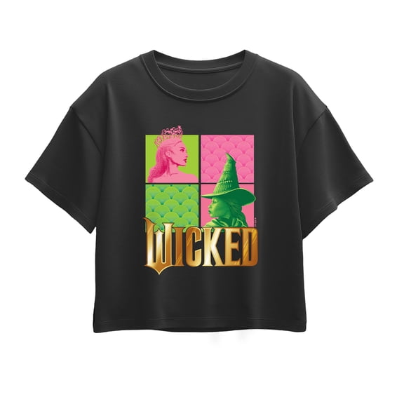 Wicked - Glinda and Elphaba Logo - Youth Girls Boxy T-Shirt