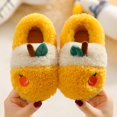 thumbnail image 3 of Vedolay Toddler Girls Boys Winter Warm Slippers Plush Cute Bedroom House Indoor Shoes Yellow,30, 3 of 4