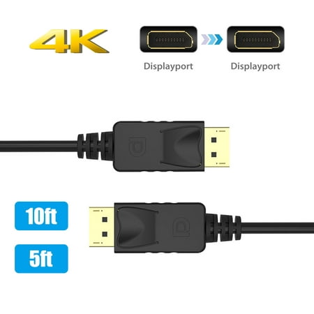 EEEkit HD 4K DisplayPort to DisplayPort Male Audio Cable for Monitor ,Display, Projector, HDTVs or PC/Laptop,DP to DP