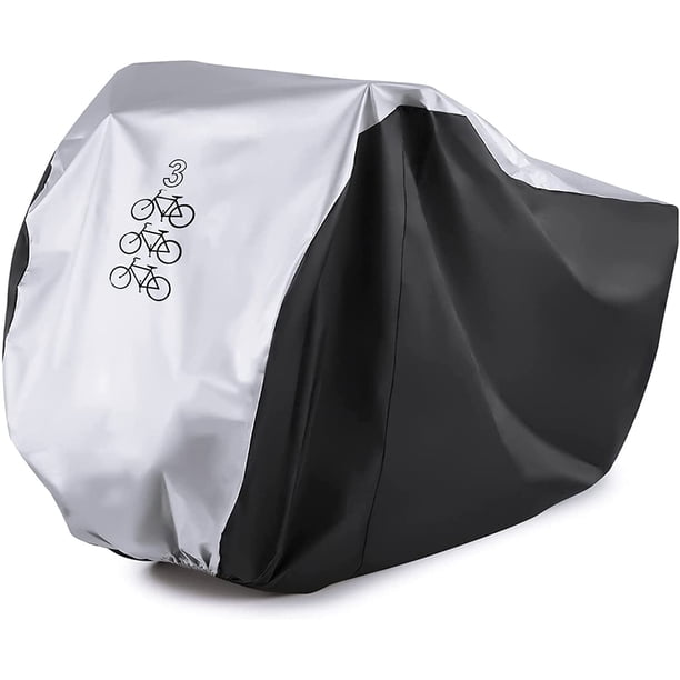 Funda para bicicleta, nailon 190T, resistente al agua y al polvo, con protección UV para bicicletas de montaña y de carretera, con sistema de cierre y bolsa de almacenamiento con cordón ajustable