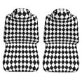 thumbnail image 4 of Haiem Black And White Diamonds Printed Car Seat Covers Set of 2, Universal Fit Car Seat Covers,Protective Seat Covers,Comfortable Car Seat Covers, Easy Installation Seat Covers, Vehicle Seat Covers, 4 of 9