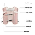 thumbnail image 6 of harayaa Hydration Backpack 4L Waterproof Running Vest Pack for Trail Jogging Cycling Pink, 6 of 9