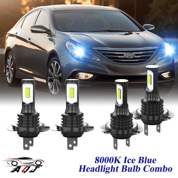 8000K Ice Blue LED Headlight Bulbs Combo Kit For Hyundai Sonata 2011 2012 2013 2014