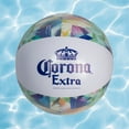 thumbnail image 3 of Northlight Corona Tropical Leaves Inflatable Beach Ball - 20" - Blue and Green, 3 of 7