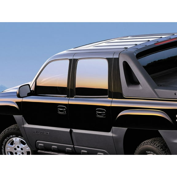 Rvinyl Pillar Post Window Trim Compatible with Chevrolet Avalanche 2007-2013 - Aluminum (Brushed