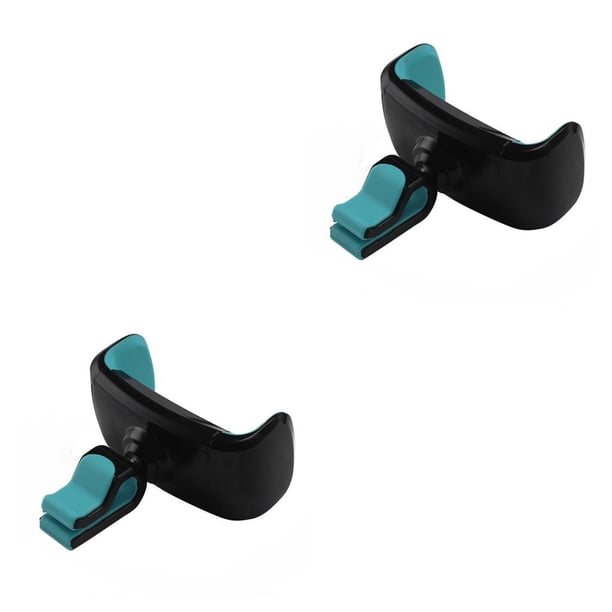 Inteprter Soporte de plástico para teléfono móvil para automóvil, forro de goma portátil, soporte giratorio de 360 grados para teléfonos de 3,5 Azul oscuro 2piezas