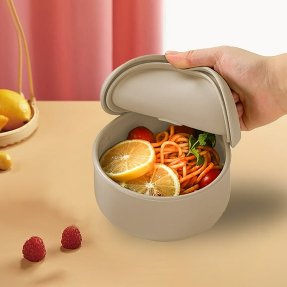 Ycandiee Silicone Lunch Box, Small Salad Bowl with Lid, Food Container for Meal Prep, Leftovers, Soup Stew Storage