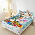thumbnail image 4 of Feelyou Funny Xmas Gnome Twin Sheet Sets for Kids, Cute Santa Claus Twin Fitted Sheet, Happy Christmas Day Flat Sheet, Microfiber Bedroom Decor, 3pcs, 4 of 7