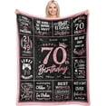 thumbnail image 1 of LHSHID 70th Birthday Gifts for Women Blanket Funny 70th Birthday Decoration for Women Birthday Gifts for 70th Women Best 70th Birthday Gift Ideas for Women Happy Birthday Gifts 60"x80", 1 of 6