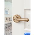 thumbnail image 2 of ACEEOCK Champagne Bronze Privacy Door Handle, Interior Bedroom Bathroom Door Lever, Aluminium Alloy Handle Lever, 2 of 7