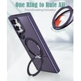 thumbnail image 5 of for Samsung S22 Ultra Case,Updated 360°Rotatable Magnetic Metal Stand Compatible with MagSafe,Military Shockproof Anti-Yellow Slim Cover For Galaxy S22 Ultra 6.8"(Purple), 5 of 9