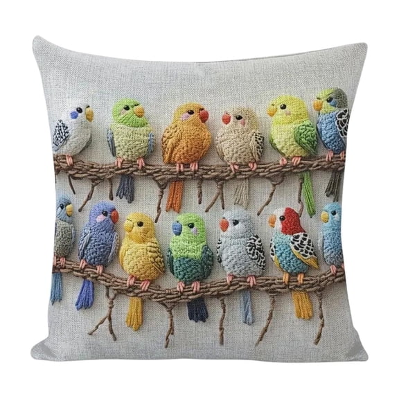 Cheapark Cute Bird Decorative Pillow Set - Soft Plush Cushions for Living Room & Bedside, Festive Design Enhances Holiday Home Ambiance & Seating