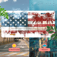 thumbnail image 5 of 1 Pcs 2D Flat License Plate Covers & Frames, American Flag with Beach For Decorative Front, Waterproof For Decoration Aluminum License Plate Covers & Frames Cover For Men Women, 12" X 6", 5 of 7
