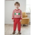 thumbnail image 5 of BemeyourBBs Boy Christmas Outfits Santa Embroidery Long Sleeve Pullover + Pants, 5 of 9