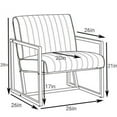thumbnail image 7 of Modern Accent Chair, Steel Armchair Lounge Living Room Chair, Single Sofa Comfy Reading Armchair for Dining Bedroom Living Room, Upholstered Cozy Side Sofa Chair Relaxing Seating, Grey-Leather, 7 of 7