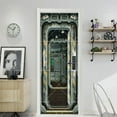 thumbnail image 3 of 3D Metal Sci-fi Door with Keypad Door Stickers Removable Peel and Stick Door Murals Decal Wallpaper Self-Adhesive for Home Decor, 3 of 6