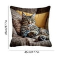 thumbnail image 3 of Bonita funda de almohada de gato con cremallera oculta | Funda de cojín decorativa de nailon suave y elastano para dormitorio, sala de estar y sofá | Un regalo ideal para mujeres, niños y amantes de, 3 of 6