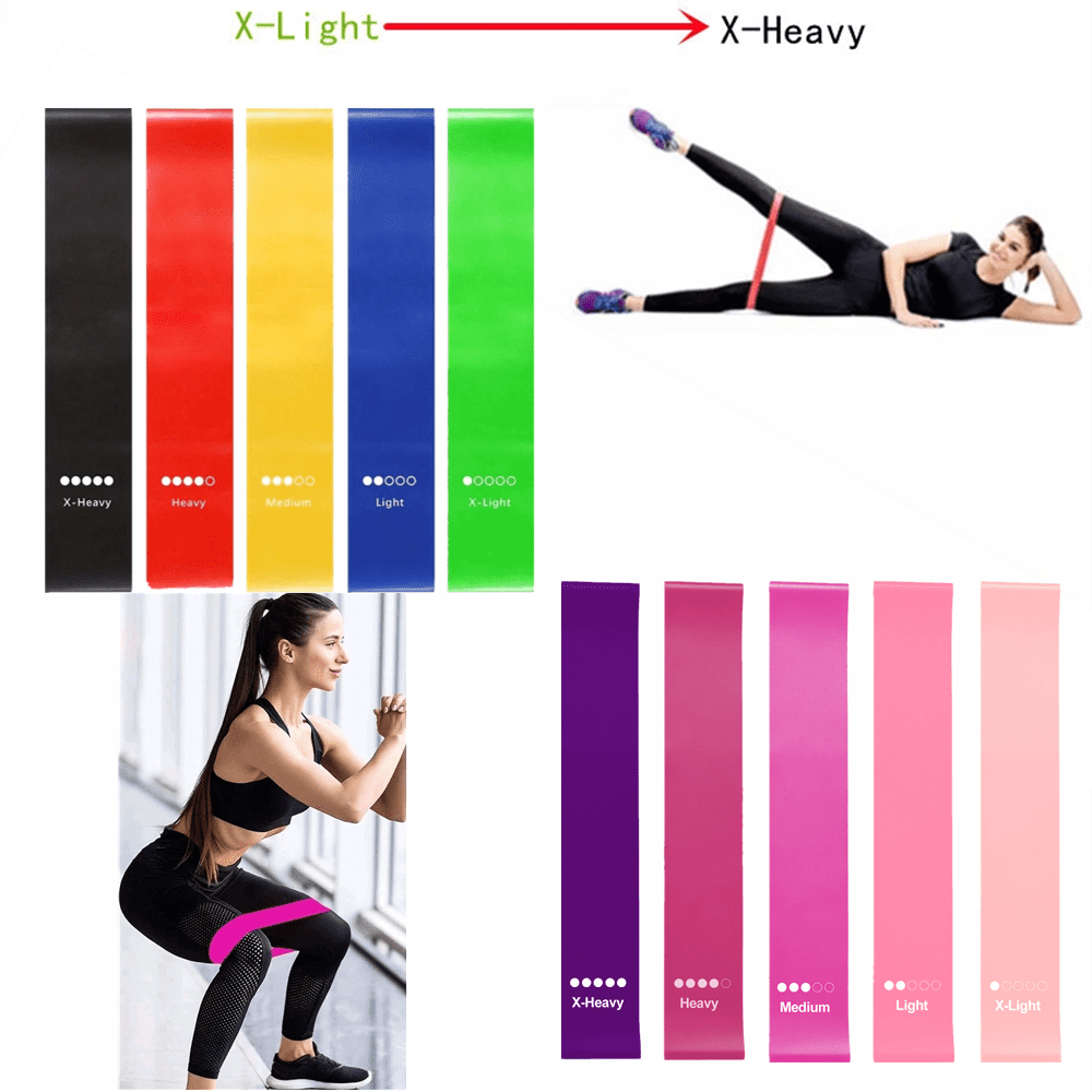 10 PCS Resistance Bands Loop Exercise Strength Workout Fitness Yoga Booty Band