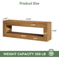 thumbnail image 2 of Tribesigns 47" Solid Wood TV Stand for 32/43/55" TVs, Farmhouse TV Console with Storage, Low Media Console Television Stands for Living Room, Bedroom (Light Brown), 2 of 8
