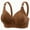 Brown, variant on WRKEKC Seamless Bras for Women, Women's Plus Size Thin Underwear with Gathered Upper Support Sagging Adjustment Type No Steel Ring Bra