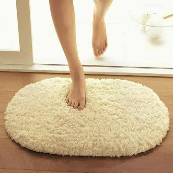 AYYUFE Oval Shape Non Slip Mat Bathroom Absorbent Soft Carpet Bedroom Home Decoration