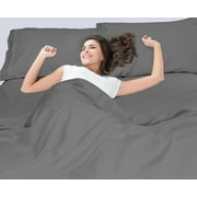 Nestl Pillow Cases, 1800 Series Luxury Soft Microfiber Queen/Standard Pillow Cases Set of 2 (20x30), Breathable & Easy Care Pillow Covers, Charcoal Grey