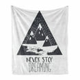 thumbnail image 1 of Saying Soft Flannel Fleece Throw Blanket, Grungy Vintage Snowy Mountain Tops Illustration with Blizzard Effects, Cozy Plush for Indoor and Outdoor Use, 50" x 70", Grey White, by Ambesonne, 1 of 6