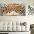 thumbnail image 5 of Canvas Wall Art for Living Room - Large Yellow Tree of Life Canvas Prints, Modern Abstract Nature Painting for Kitchen Bedroom Office Wall Decor, 5 of 7