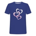 thumbnail image 4 of Blusas de Manga Corta para Mujeres Cuello Redondo Sencillo Casual Ajuste Regular, Top de Algodón de Imitación de Moda para el Hogar Y Diario, 4 of 4