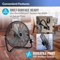 thumbnail image 6 of Lasko Max Performance 20" 3-Speed Wall Mounted Floor Fan, Black, 2264QM, 6 of 9